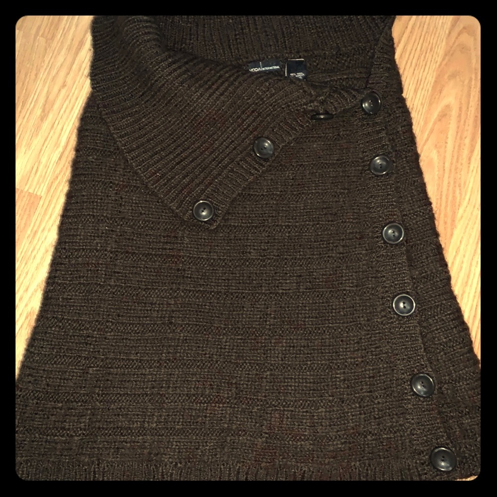 Cowl neck knit Button Up Shawl/Shrug